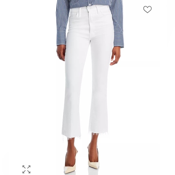 MOTHER Denim - MOTHER Jeans The Hustler Ankle Fray in Fairest of Them All white size 34